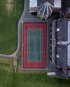 bird's-eye view of basketball court thumbnail