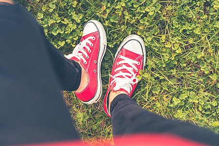 Girl with Red Shoes in Grass FPV #2 thumbnail
