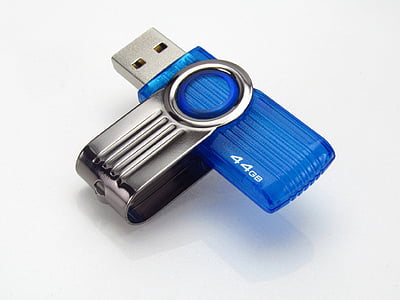 blue 44 GB USB flash drive thumbnail