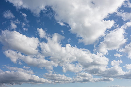 low-angle view of cumulus clouds thumbnail