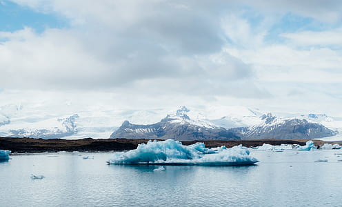 glaciers under cloudy sky thumbnail