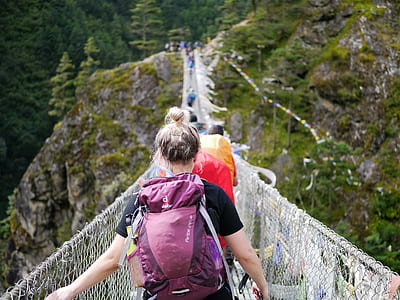 people crossing hanging bridge thumbnail