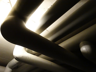 plastic PVC pipe on wall thumbnail