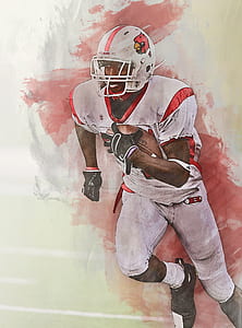 football player painting thumbnail
