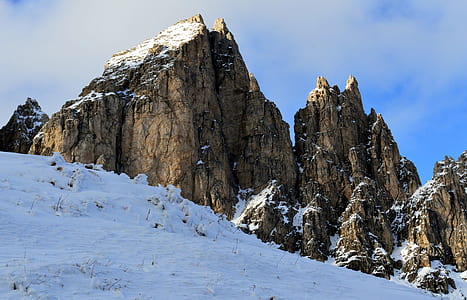 low angle photography of mountain alps thumbnail