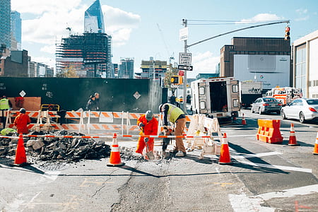 road construction during daytime thumbnail