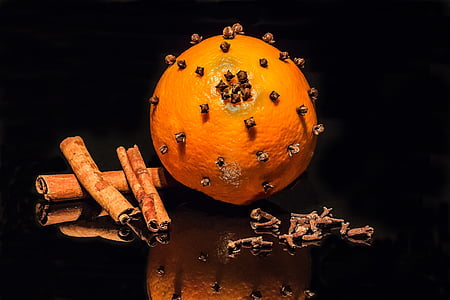 orange fruit studded with earrings thumbnail