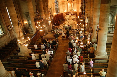 wedding ceremony inside cathedral thumbnail