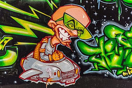 man riding car toy illustration thumbnail