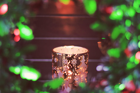 brown and white decorative candle holder thumbnail