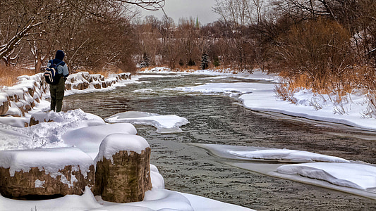 river covered in snow thumbnail