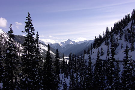 widescreen photography of mountain covered snow thumbnail