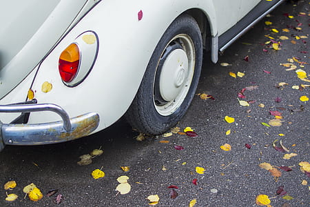 white Volkswagen Beetle coupe thumbnail
