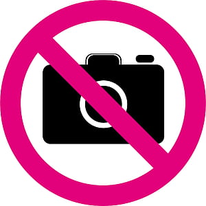 no taking of pictures signage thumbnail