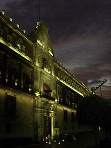 Palacio Nacional at night in Mexico City thumbnail