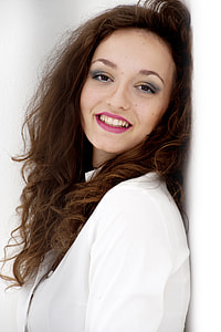 woman wearing white dress shirt photo thumbnail