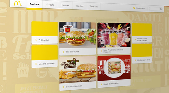 McDonalds Delivery website screenshot thumbnail