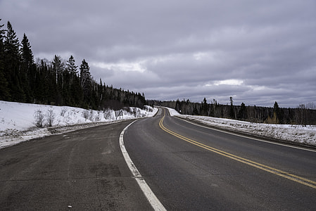 Road in the forest above Grand Marais, Minnesota thumbnail