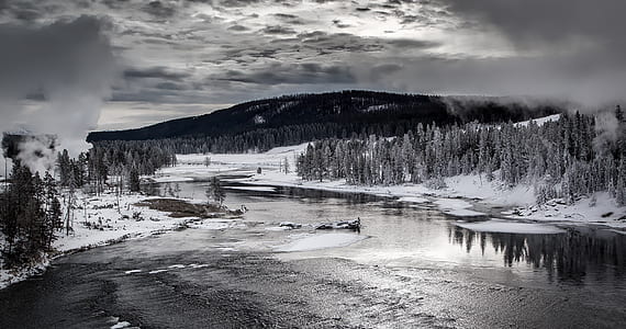 grayscale shot of snowmountain thumbnail