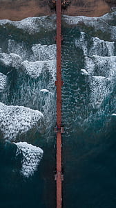 aerial view of ship's dock thumbnail