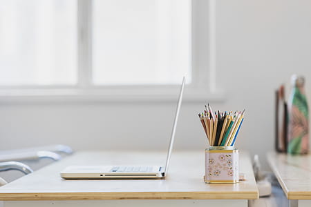 Tidy Desk In Window Light Photo thumbnail