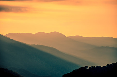 scenery of a mountain during sunset thumbnail