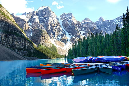 canoe boat in Banff National Park thumbnail