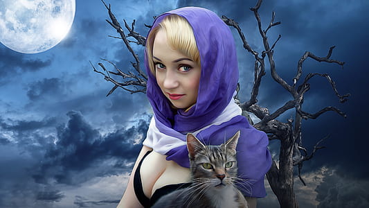 woman wearing purple headscarf thumbnail