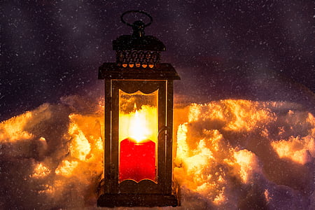 candle lantern with clouds background thumbnail