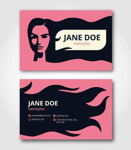 Hairstylist Business Card Template Svg Ai File Free Graphics