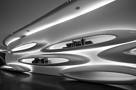 An ultra-modern interior of an art exhibition space in West London thumbnail