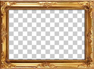Frames Mirror Painting Wood Gold leaf, Frame Gold Background, rectangular brown wooden frame on blue background PNG clipart