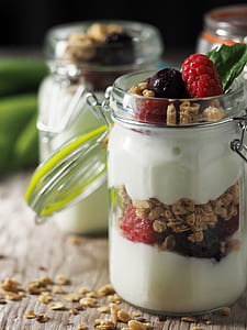 clear glass mason jar with fruit salad inside thumbnail
