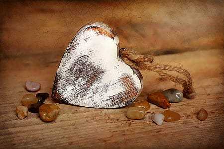 white and brown heart decor thumbnail