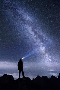 man using flashlight during night ime thumbnail