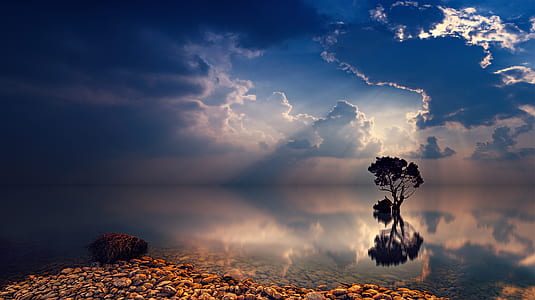 water mirroring the sky thumbnail