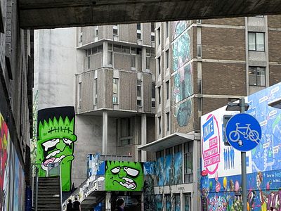 Frankenstein wall graffiti thumbnail