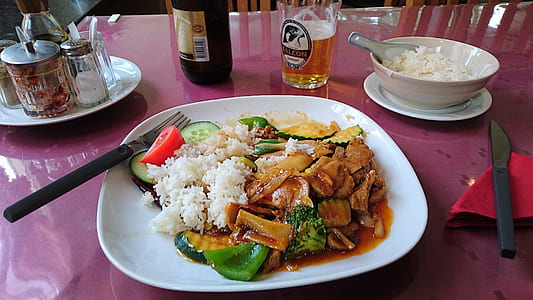 Dish With Rice on Plate thumbnail