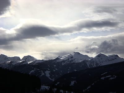 mountain, cliff, rock, snow, peak, summit thumbnail