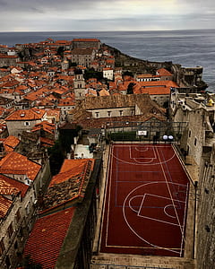 aerial photo of basketball court thumbnail