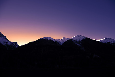 photo of mountains during sunrise thumbnail