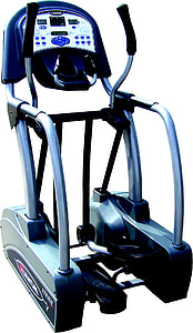 black and blue elliptical trainer thumbnail