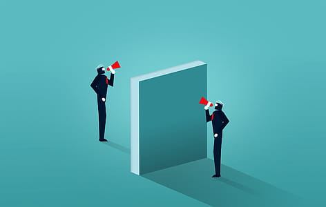 Broken Communication - Businessmen Unable to Communicate thumbnail