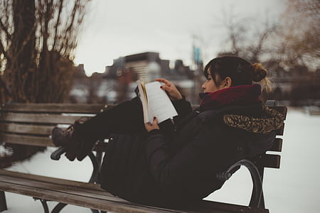 woman sitting on bench thumbnail