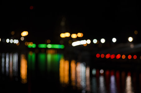 Night Lights, Abstract, night, background, blurry lights, light thumbnail