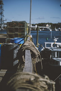 depth of field, fence, ocean, ropes, sea thumbnail