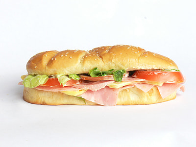 burger with tomato and ham thumbnail