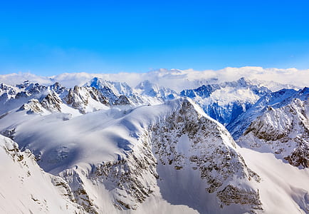 glacier mountain under blue sky at daytime thumbnail