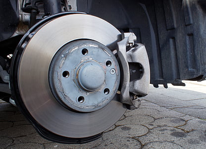 gray brake rotor and caliper assembly thumbnail