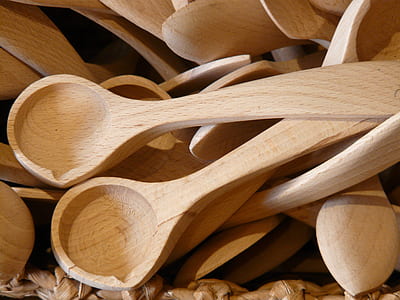 brown wooden ladle lot thumbnail
